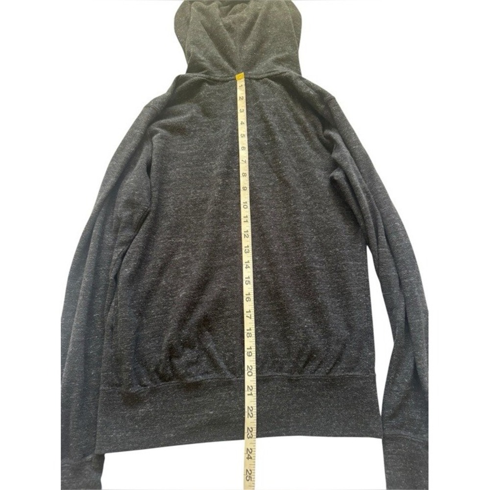 Nike‎ Womens Full Zip Hoodie Charcoal Heather Grey Lightweight Jersey Size Small - Picture 12 of 12